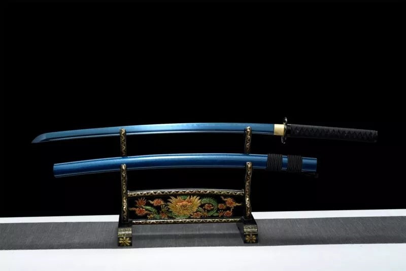Katana Abysse (acier Au Carbone 1095 & Véritable Hamon)