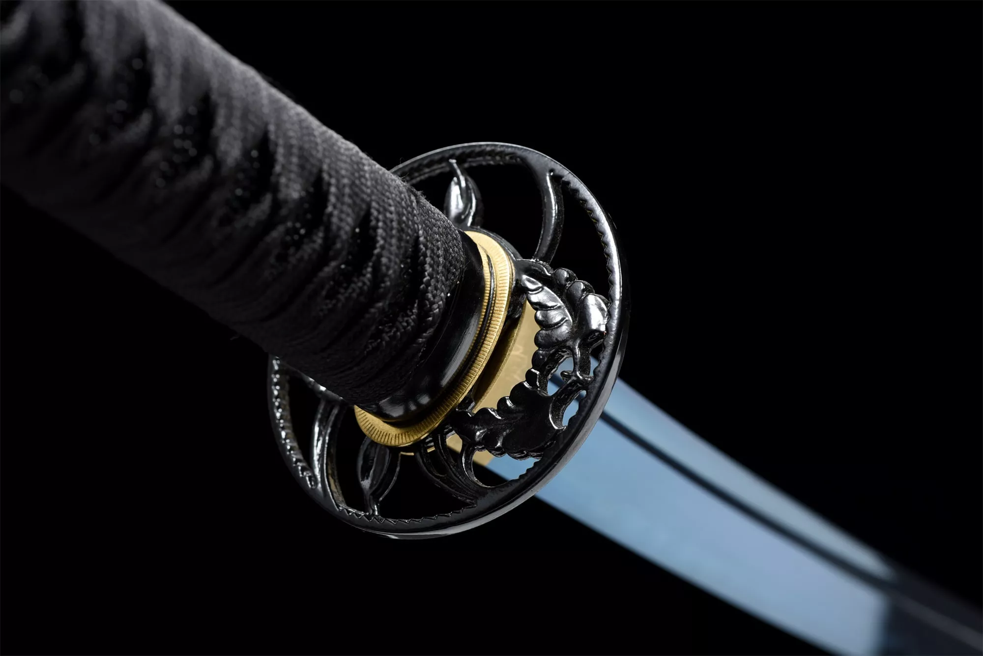 Katana Abysse (acier Au Carbone 1095 & Véritable Hamon)
