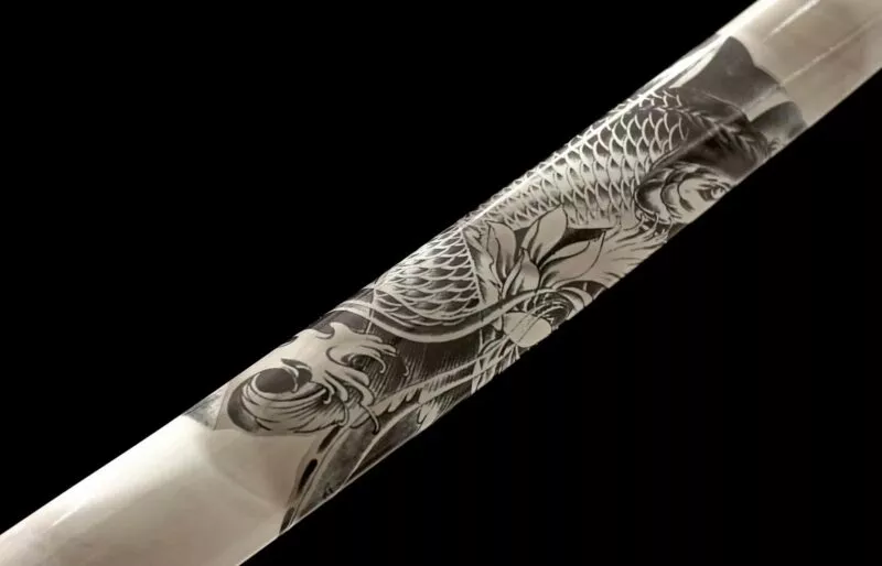 Katana Mutsu (acier Au Carbone 1060 Véritable Hamon)
